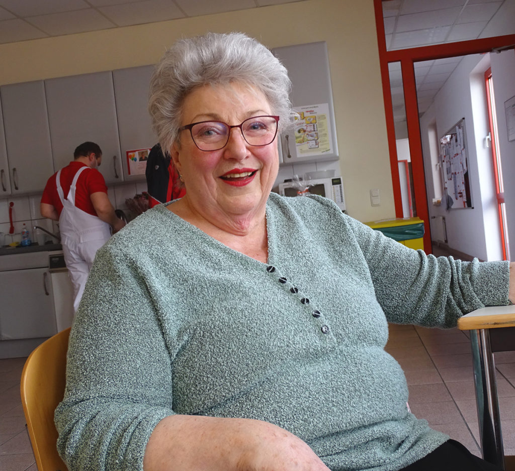 Elke Fein on her last working day in the company canteen at ILFA